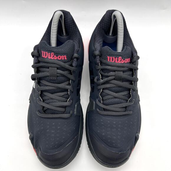 Wilson‎ Tennis Shoes Womens Size 7.5 Navy Red Court Performance Grip WRS325200 - Picture 3 of 9